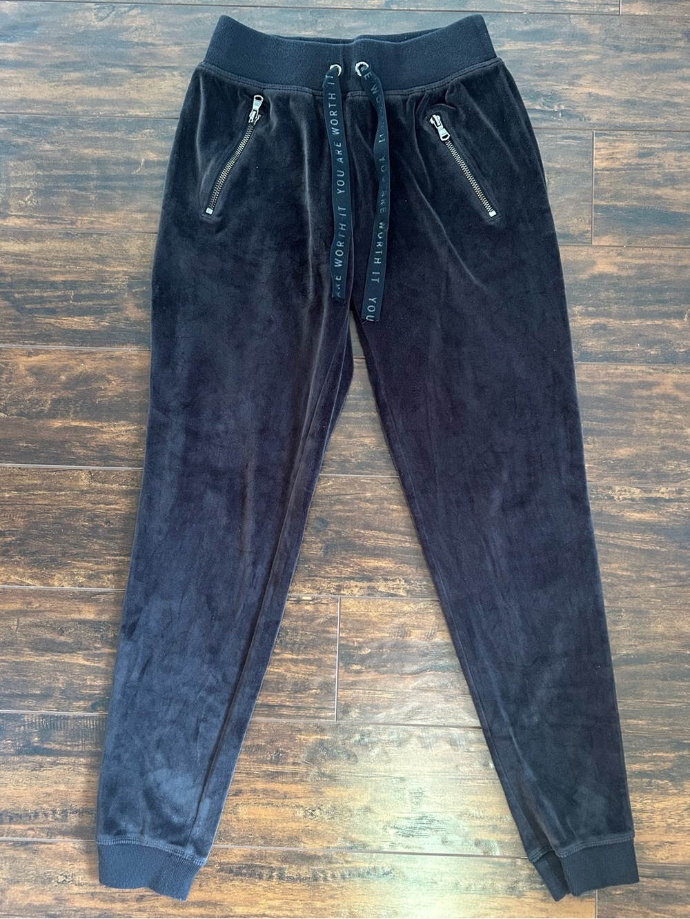 ⚡️2 for $38 Justice Black Velour Joggers with Drawstring Waist